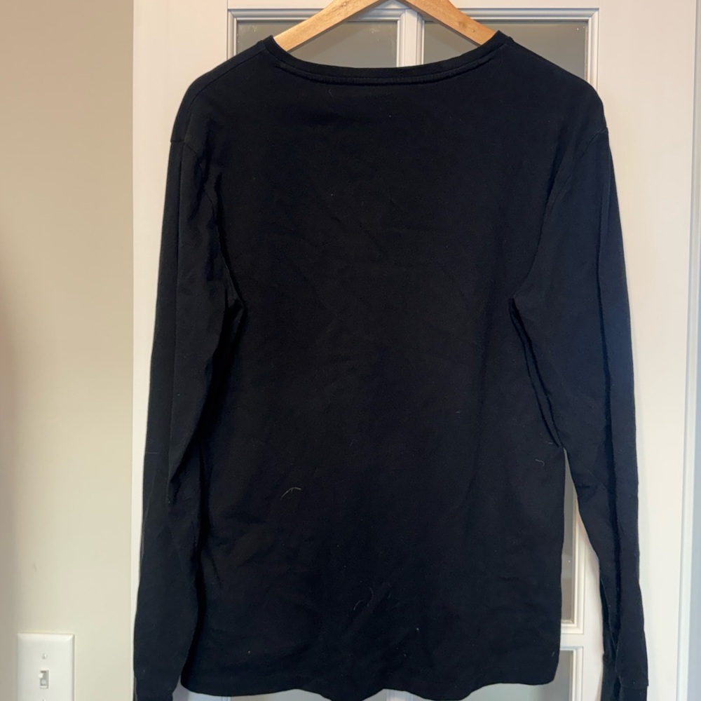 Polo by Ralph Lauren Black V-Neck Tee with Yellow Logo - Picture 3 of 3